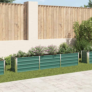 Vidaxl plantenbak verhoogd 240x40x45 cm gegalvaniseerd staal groen - afbeelding 1
