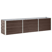 Vidaxl plantenbak verhoogd 240x40x45 cm gegalvaniseerd staal bruin - afbeelding 2
