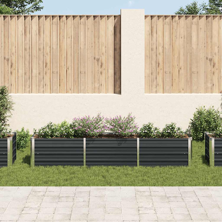 Vidaxl plantenbak verhoogd 240x40x45 cm gegalvaniseerd staal antraciet