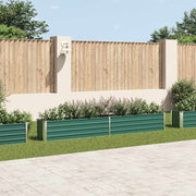 Vidaxl plantenbak verhoogd 320x40x45 cm gegalvaniseerd staal groen - afbeelding 1