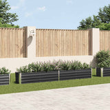 Vidaxl plantenbak verhoogd 320x40x45 cm gegalvaniseerd staal antraciet - afbeelding 1