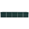 Vidaxl plantenbak verhoogd 400x80x45 cm gegalvaniseerd staal groen