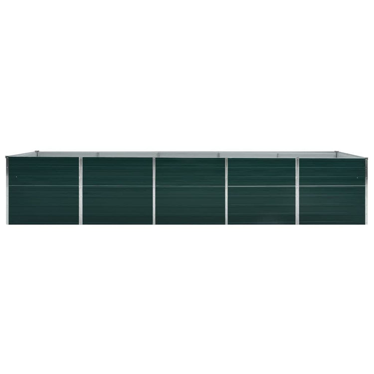 Vidaxl plantenbak verhoogd 400x80x45 cm gegalvaniseerd staal groen
