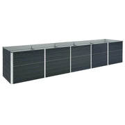 Vidaxl plantenbak verhoogd 400x80x45 cm gegalvaniseerd staal antraciet - afbeelding 2