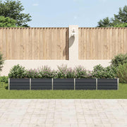 Vidaxl plantenbak verhoogd 400x80x45 cm gegalvaniseerd staal antraciet - afbeelding 3