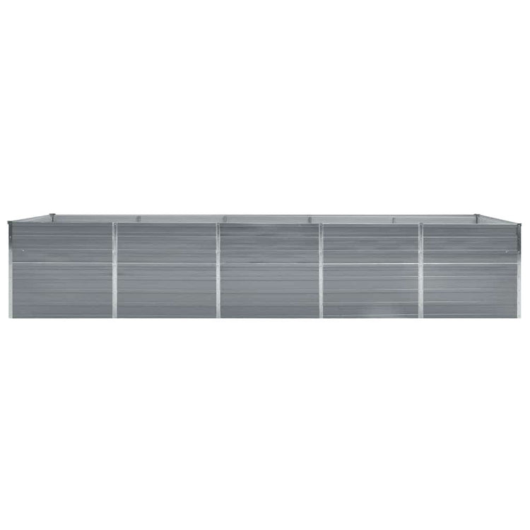 Vidaxl plantenbak verhoogd 400x80x77 cm gegalvaniseerd staal grijs