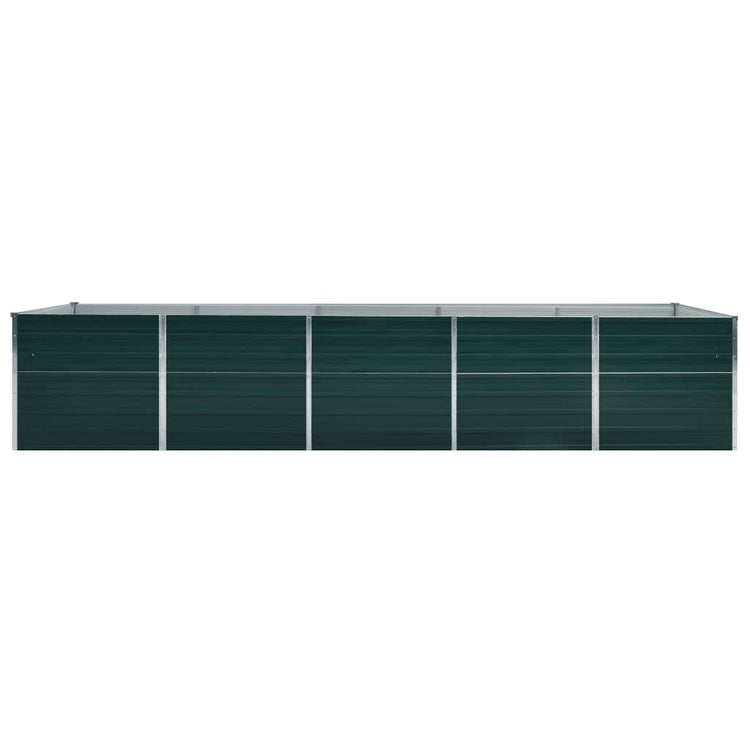 Vidaxl plantenbak verhoogd 400x80x77 cm gegalvaniseerd staal groen