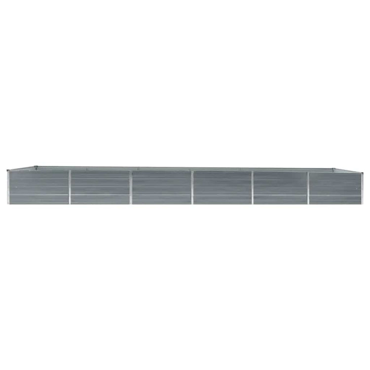 Vidaxl plantenbak verhoogd 480x80x45 cm gegalvaniseerd staal grijs