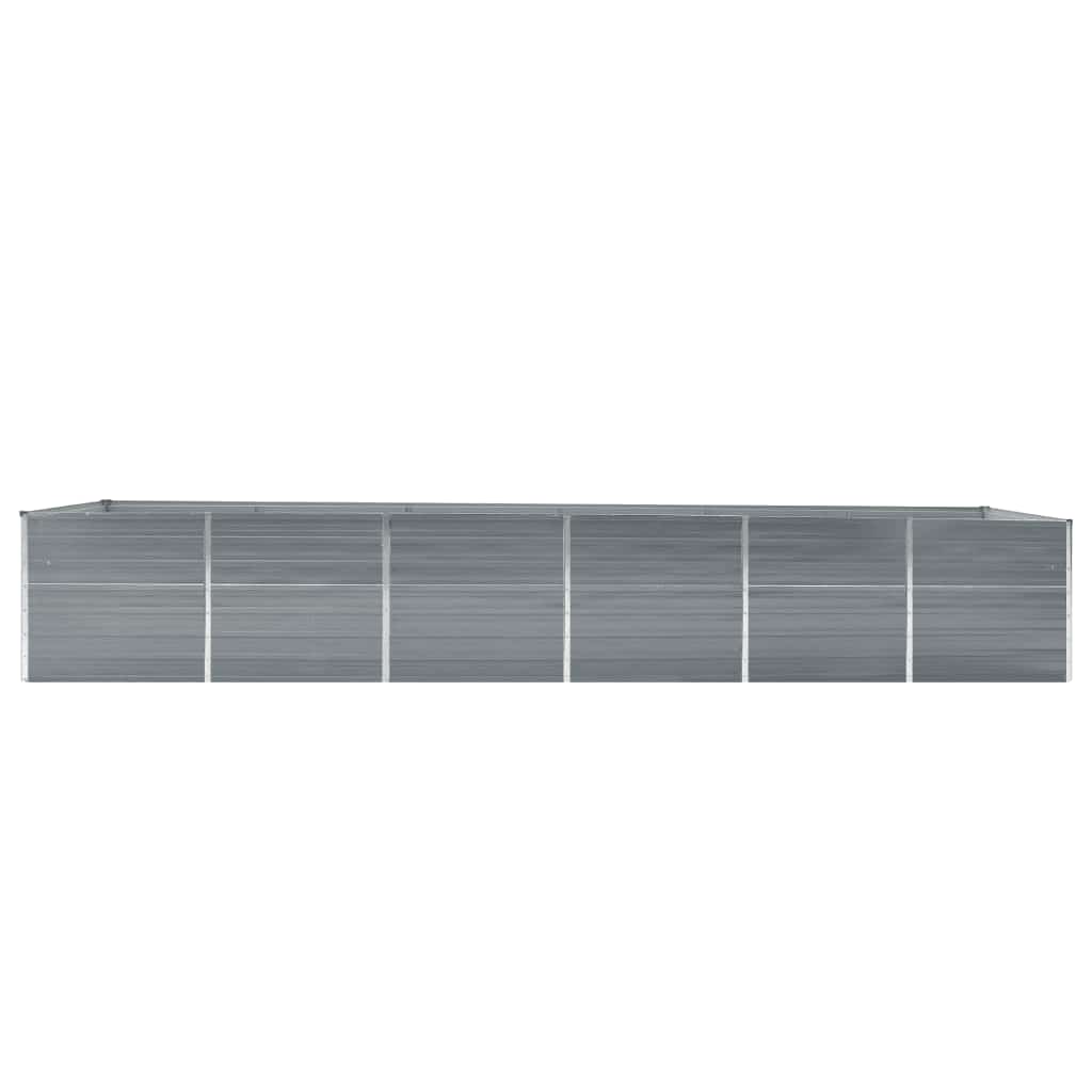 Vidaxl plantenbak verhoogd 480x80x77 cm gegalvaniseerd staal grijs