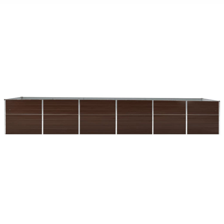 Vidaxl plantenbak verhoogd 480x80x77 cm gegalvaniseerd staal bruin