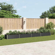 Vidaxl plantenbak verhoogd 600x80x45 cm gegalvaniseerd staal antraciet - afbeelding 1