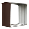 Vidaxl haardhoutschuur 172x91x154 cm gegalvaniseerd staal bruin