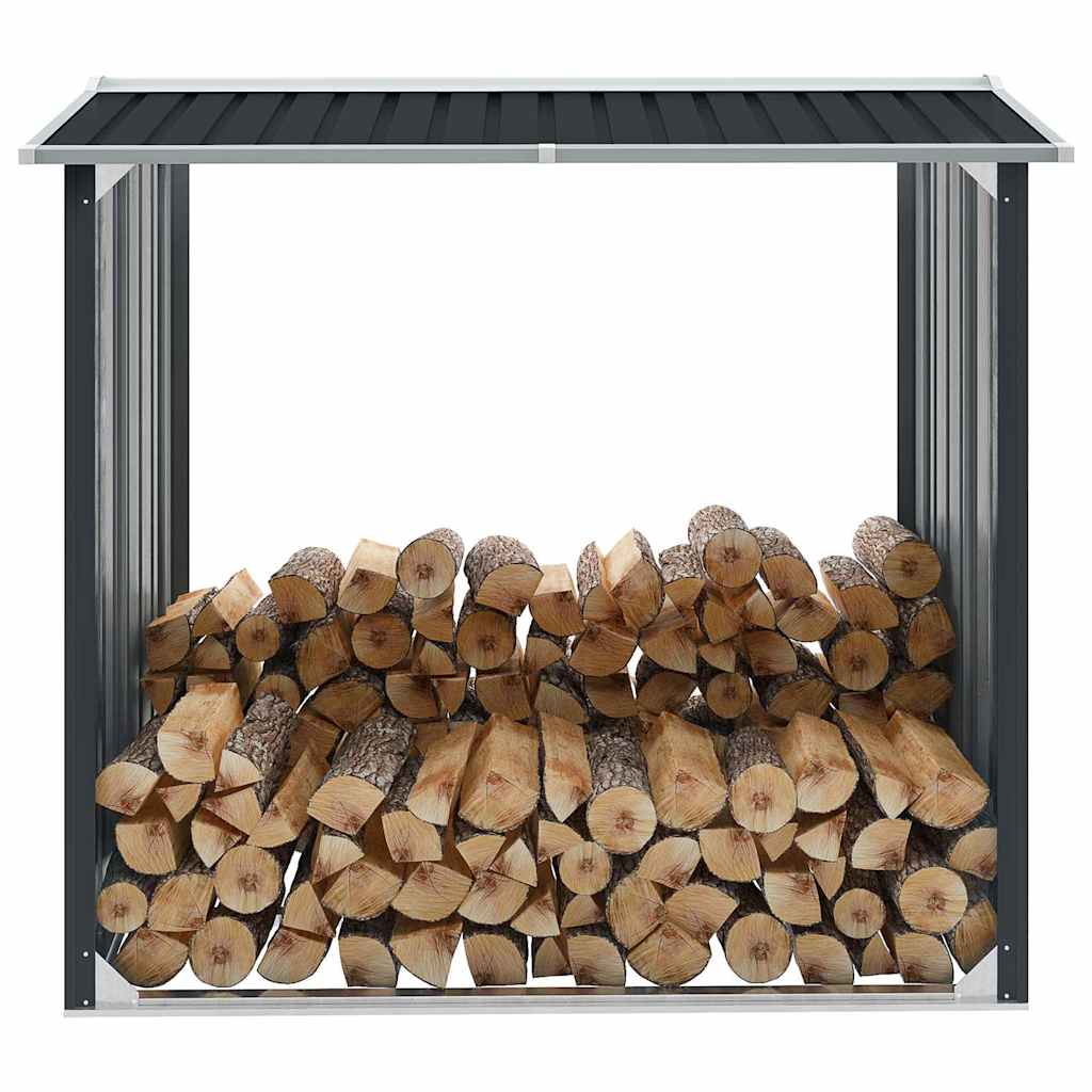 Vidaxl haardhoutschuur 172x91x154 cm gegalvaniseerd staal antraciet