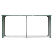 Vidaxl haardhoutschuur 330x92x153 cm gegalvaniseerd staal groen - afbeelding 3