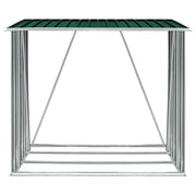 Vidaxl haardhoutschuur 163x83x154 cm gegalvaniseerd staal groen - afbeelding 3
