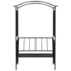 Vidaxl tuinboog met bank 128x50x207 cm ijzer zwart