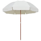 Vidaxl parasol met stalen paal 300 cm zandkleurig - afbeelding 1
