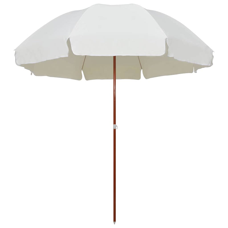 Vidaxl parasol met stalen paal 300 cm zandkleurig