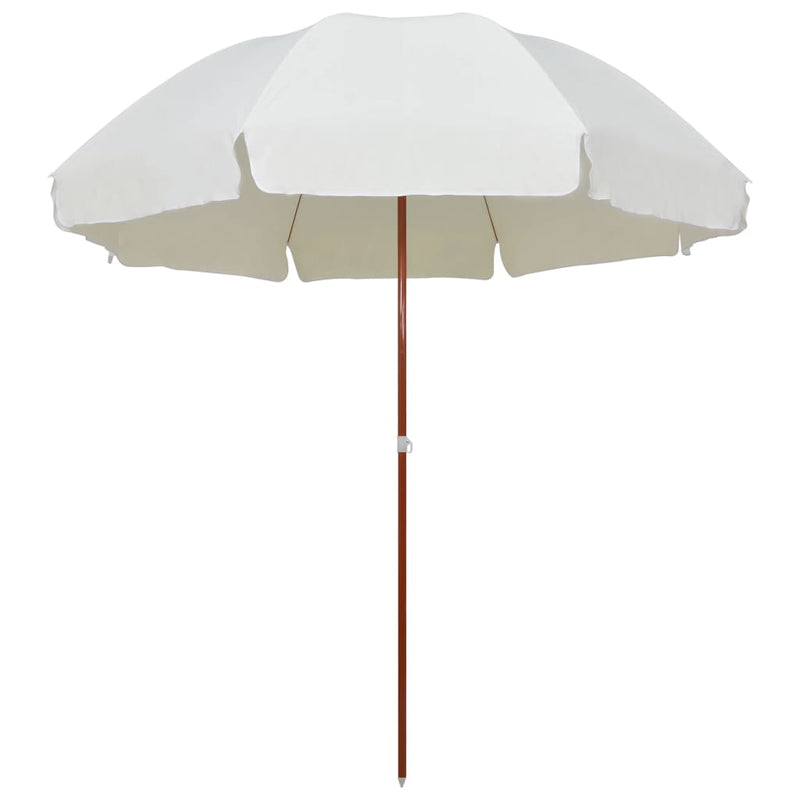 Vidaxl parasol met stalen paal 300 cm zandkleurig