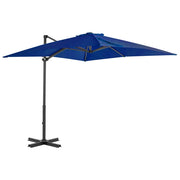 Vidaxl zweefparasol met aluminium paal 250x250 cm azuurblauw - afbeelding 1
