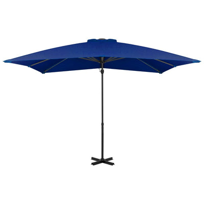 Vidaxl zweefparasol met aluminium paal 250x250 cm azuurblauw