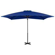 Vidaxl zweefparasol met aluminium paal 250x250 cm azuurblauw - afbeelding 2