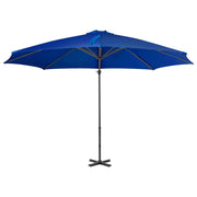 Vidaxl zweefparasol met aluminium paal 300 cm azuurblauw - afbeelding 2