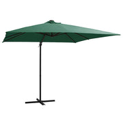 Vidaxl zweefparasol met led en stalen paal 250x250 cm groen - afbeelding 1