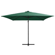 Vidaxl zweefparasol met led en stalen paal 250x250 cm groen - afbeelding 2