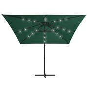 Vidaxl zweefparasol met led en stalen paal 250x250 cm groen - afbeelding 3