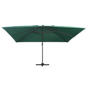 Vidaxl zweefparasol met led en aluminium paal 400x300 cm groen - afbeelding 2