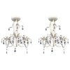 Vidaxl kroonluchters kristal 2 st elegant wit