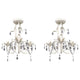 Vidaxl kroonluchters kristal 2 st elegant wit