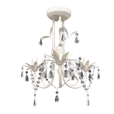 Vidaxl kroonluchters kristal 2 st elegant wit