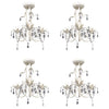 Vidaxl kroonluchters kristal 4 st elegant wit