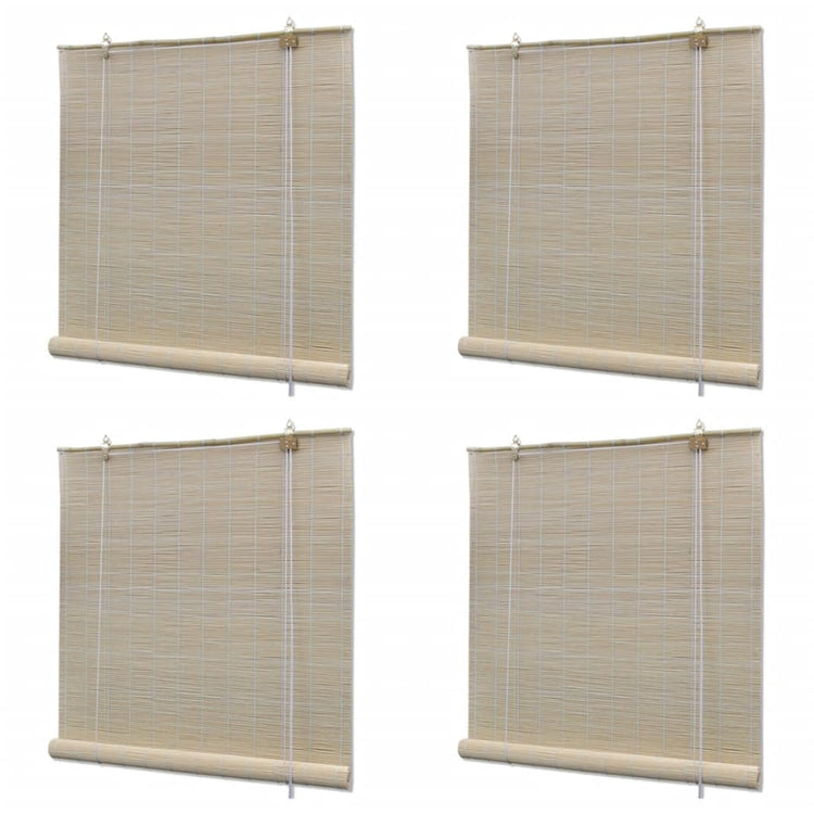 Vidaxl rolgordijnen 4 st 120x160 cm bamboe natuurlijk