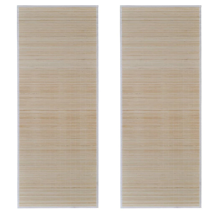 Vidaxl tapijten 2 st rechthoekig 120x180 cm bamboe natuurlijk