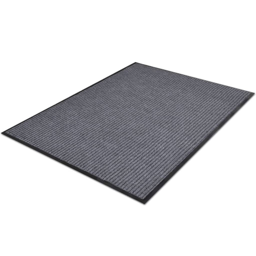 Vidaxl deurmatten 2 st 90x60 cm pvc grijs