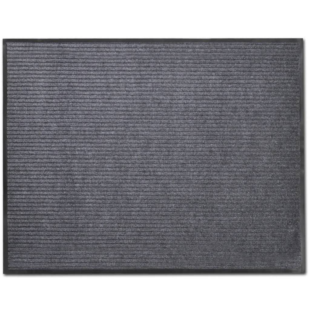 Vidaxl deurmatten 2 st 90x60 cm pvc grijs