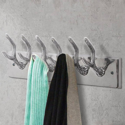 Vidaxl kapstokken 2 st aluminium zilverkleurig