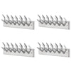 Vidaxl kapstokken 4 st aluminium zilverkleurig