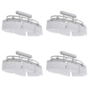 Vidaxl plafondlamp met ellipsvormige glazen kappen 4 st e14