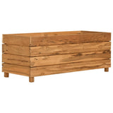 Vidaxl plantenbak verhoogd 100x40x38 cm gerecycled teakhout en staal - afbeelding 2