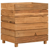 Vidaxl plantenbak verhoogd 50x40x55 cm gerecycled teakhout en staal - afbeelding 2