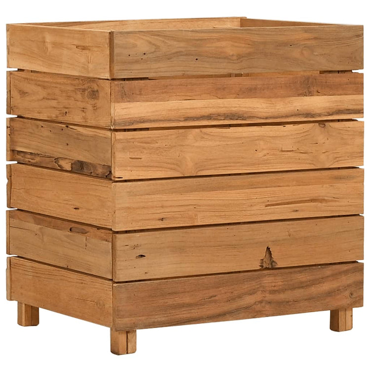 Vidaxl plantenbak verhoogd 50x40x55 cm gerecycled teakhout en staal