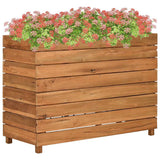 Vidaxl plantenbak verhoogd 100x40x72 cm gerecycled teakhout en staal - afbeelding 1