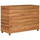 Vidaxl plantenbak verhoogd 100x40x72 cm gerecycled teakhout en staal - afbeelding 2