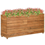 VidaXL Plantenbak verhoogd 150x40x72 cm gerecycled teakhout en staal - afbeelding 1