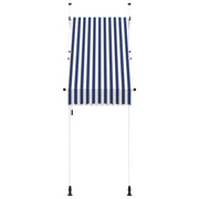 Vidaxl luifel handmatig uittrekbaar 100 cm blauw en witte strepen - afbeelding 3