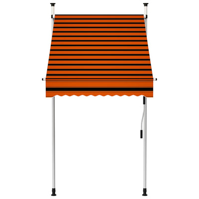 Vidaxl luifel handmatig uittrekbaar 100 cm oranje en bruin